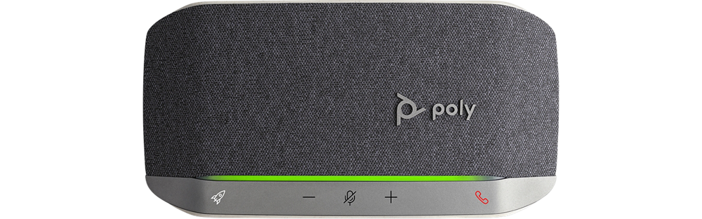 Microphone haut-parleur Poly Sync X20 doté d'une  connectique bluetooth et USB-A. 1. Ce Speakeur est la solution idéal pour vos conférences à domicile 
